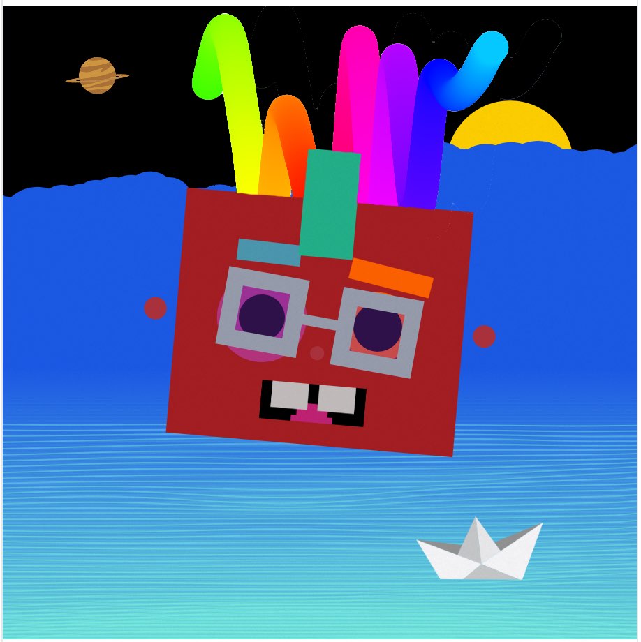sail-o-bots #94 with Chromie Squiggle hair